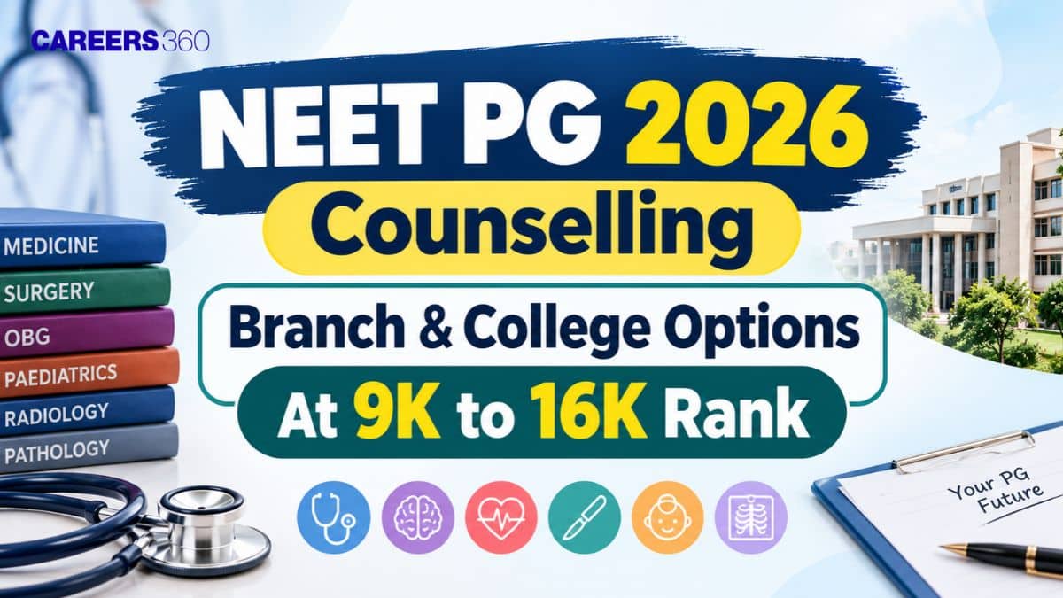 NEET PG 2026 Counselling: Branch & College Options At 9K to 16K Rank